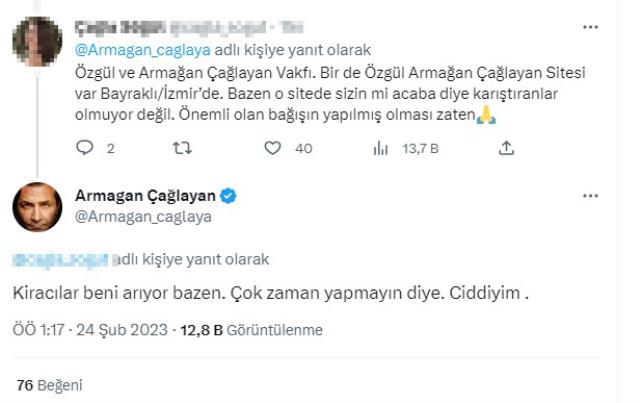 Armağan Çağlayan 'Bir Kira Bir Yuva' kampanyasına 1 milyon TL bağışladığı iddiasını yalanladı: İsim benzerliği