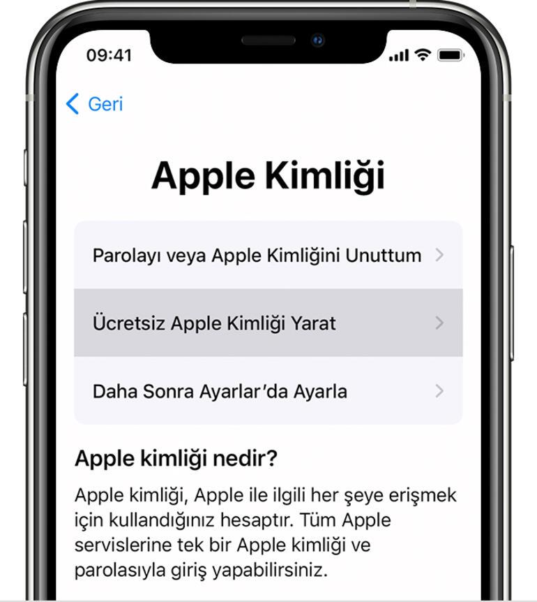 Apple Kimliği ve iCloud Hesabı Oluşturma: Yeni Apple Kimliği ve iCloud Hesabı Nasıl Oluşturulur