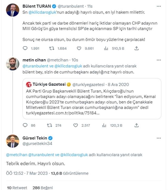 Kılıçdaroğlu'nun adaylığı sonrası AK Parti Grup Başkanvekili Bülent Turan'ın 3 yıl açıklaması yeniden gündem oldu